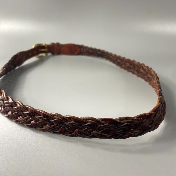 Vintage Coach # 3850 British Tan Leather Braided Belt, Size 36/90 - Picture 4 of 10